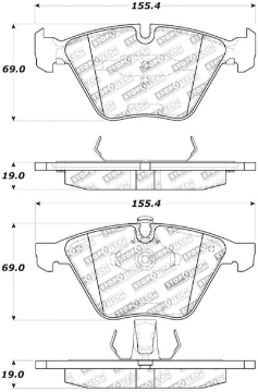 Picture of StopTech Street Touring 11-12 BMW Z4 E86 Front Brake Pads