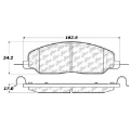 Picture of StopTech Street Touring 05-09 Ford Mustang Cobra-Mach 1 V6-GT Front Brake Pads