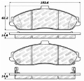 Picture of StopTech Street Touring 04-08 Cadillac XLR-XLR-V - 97-10 Corvette Front Brake Pads