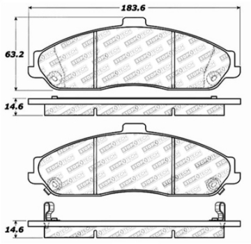 Picture of StopTech Street Touring 04-08 Cadillac XLR-XLR-V - 97-10 Corvette Front Brake Pads