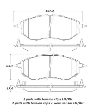 Picture of StopTech Street Touring 05-08 Legacy 2-5 GT Front Brake Pads
