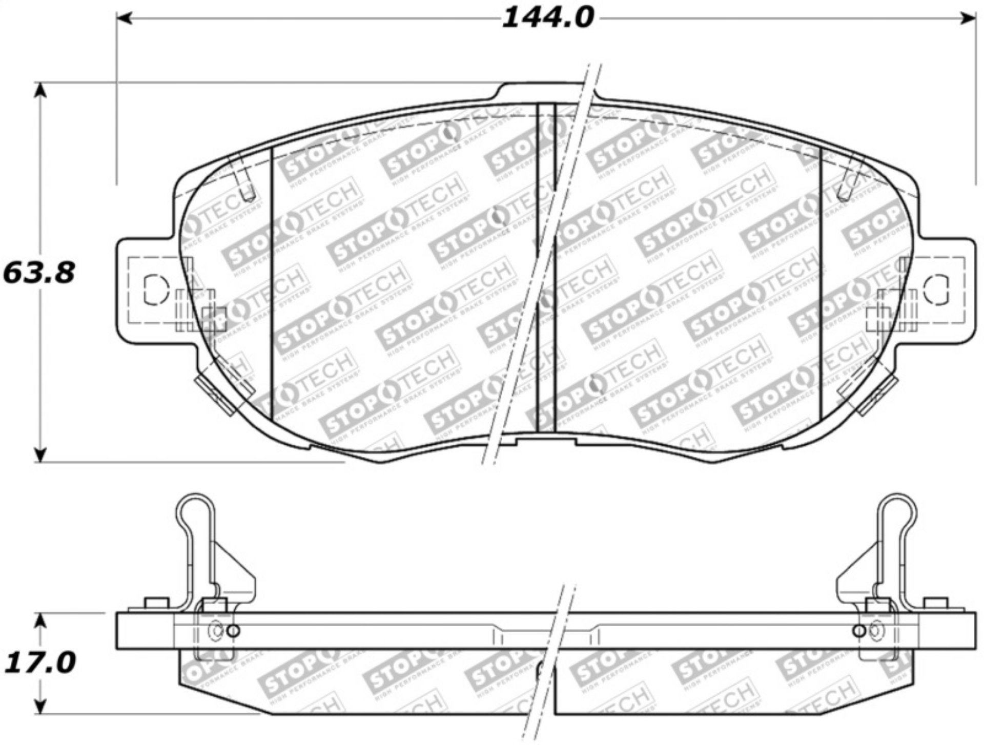 Picture of StopTech Street Touring 00-05 Lexus IS 250-300-350 Front Brake Pads