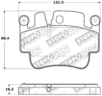 Picture of StopTech Street Touring 00-07 Porsche Boxster S - 06-07 Cayman Front Brake Pads