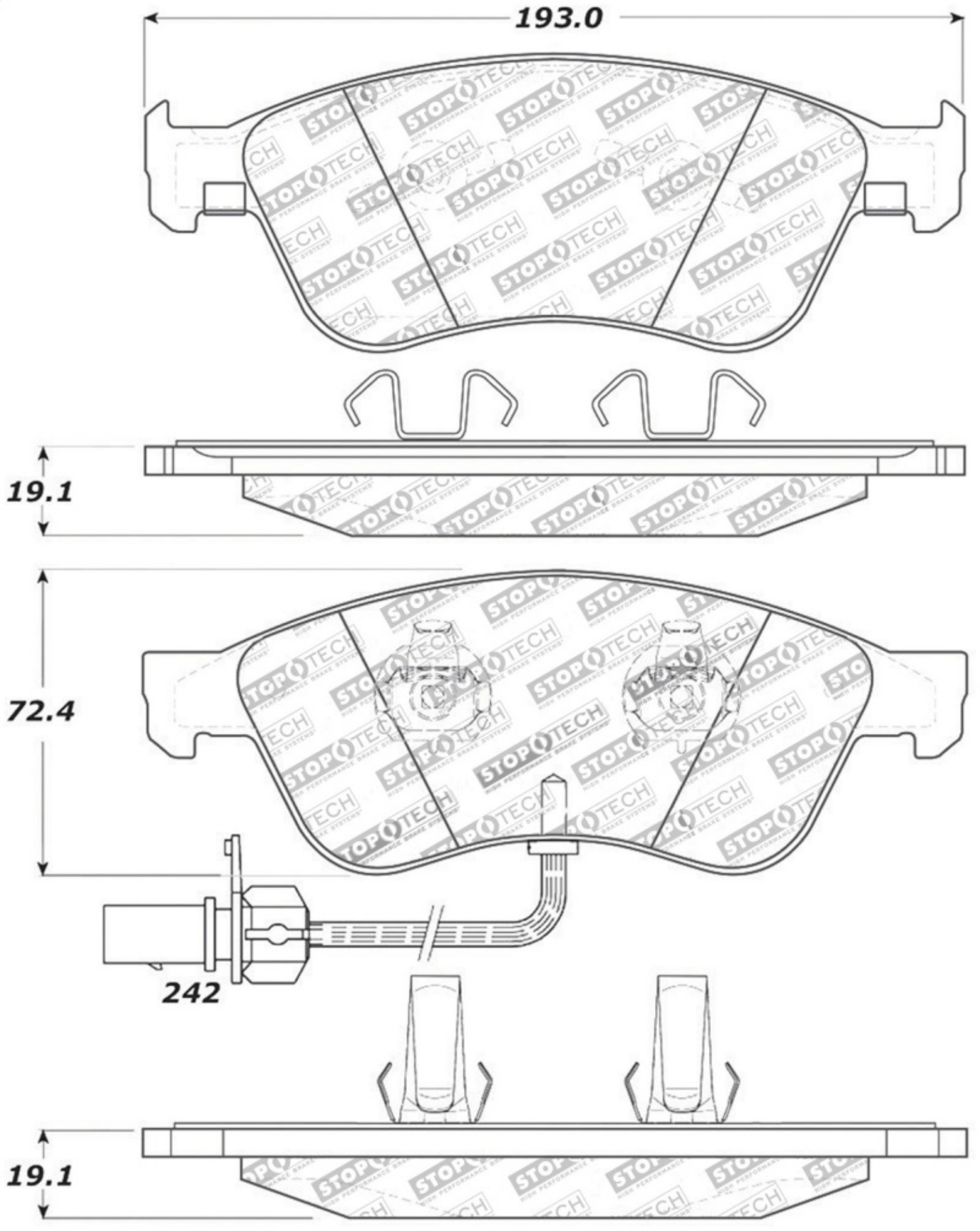 Picture of StopTech Street Touring 07-10 Audi S6-S8 Front Brake Pads