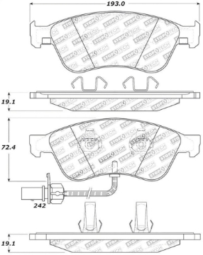 Picture of StopTech Street Touring 07-10 Audi S6-S8 Front Brake Pads