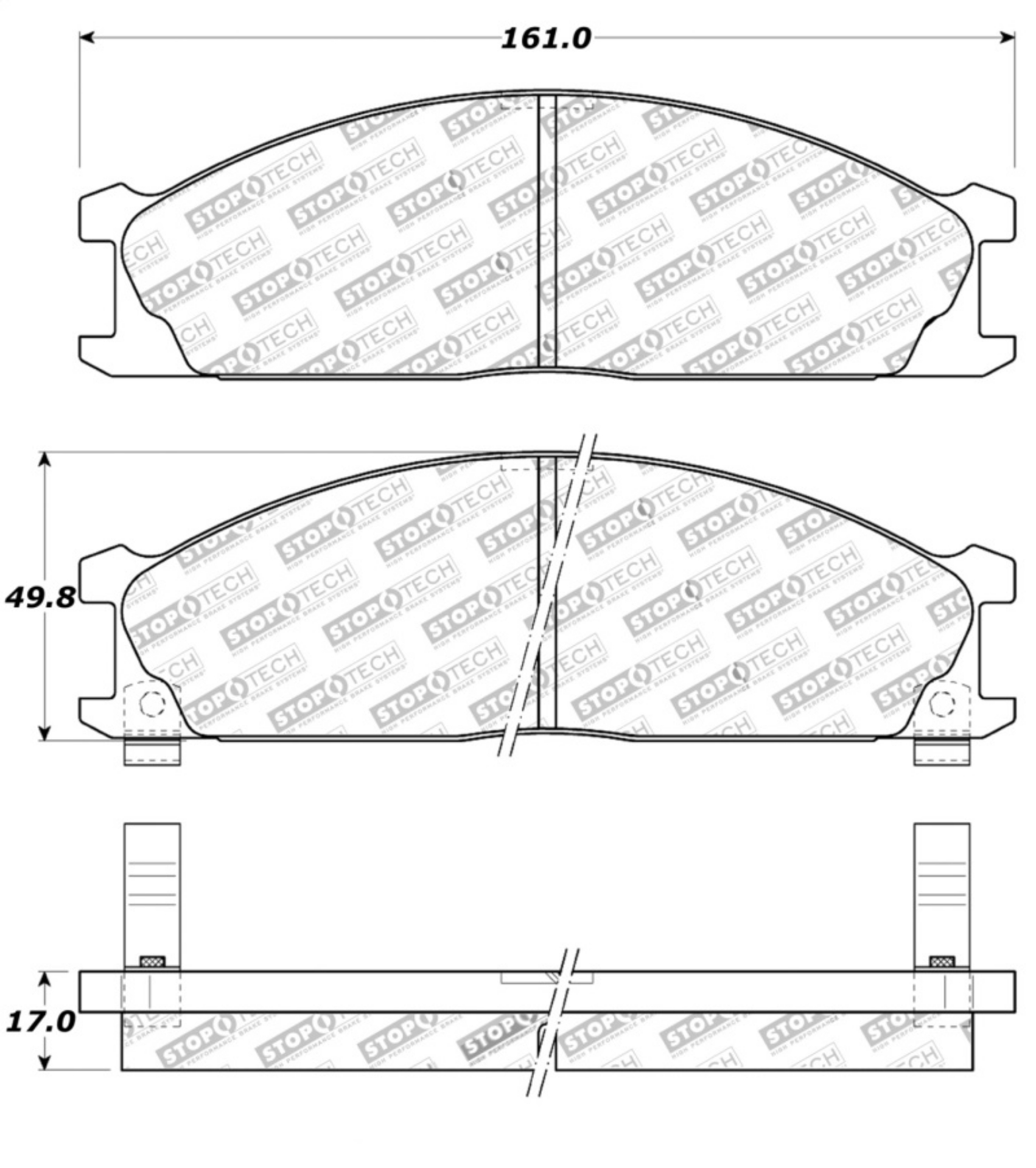 Picture of StopTech Street Touring 85-91 Nissan D21-720-Pathfinder Front Brake Pads