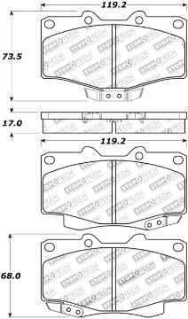 Picture of StopTech Street Touring 95-09 Toyota 4Runner-Tacoma-Hilux Front Brake Pads