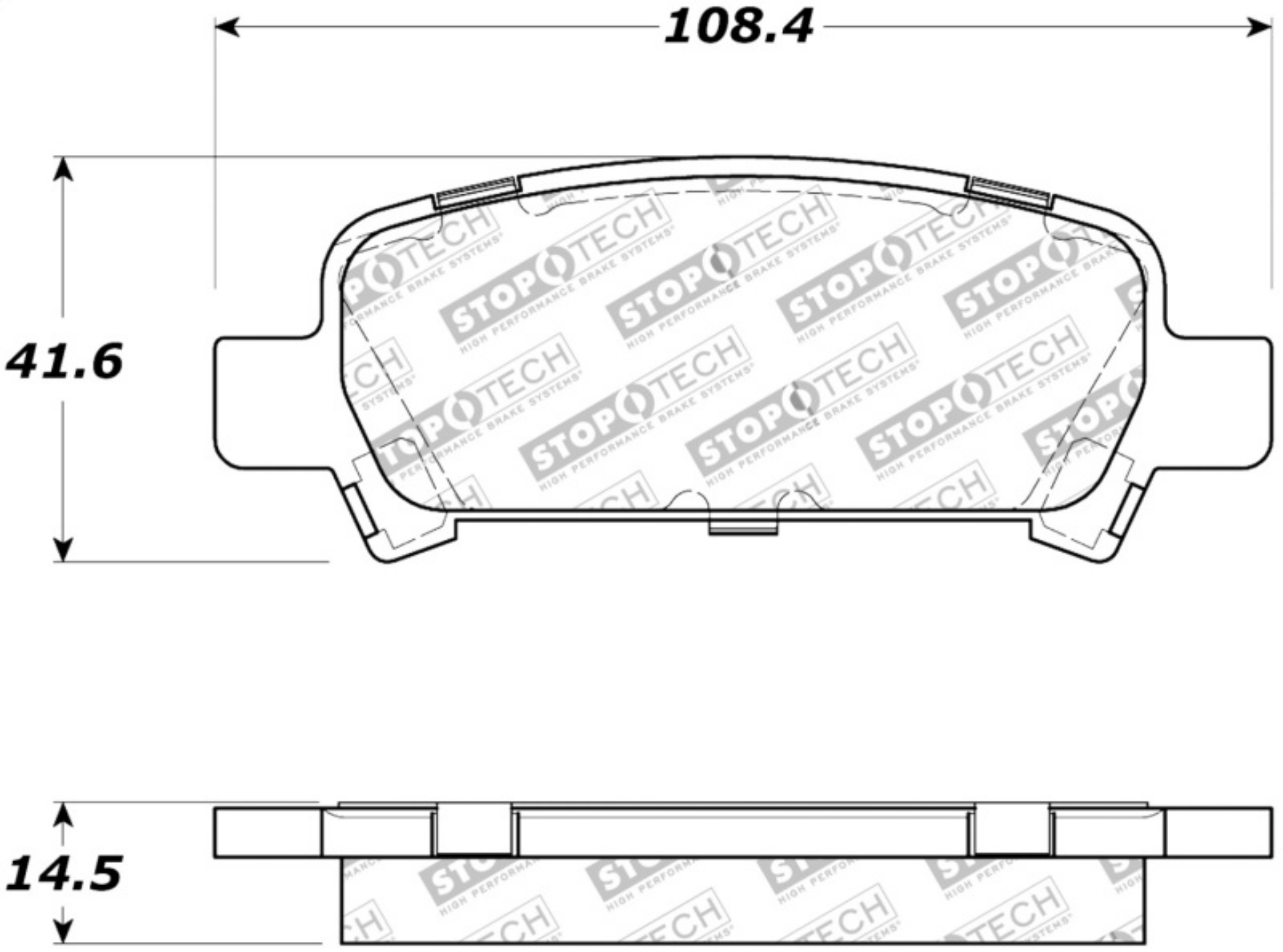 Picture of StopTech Street Touring 05-09 Subaru Legacy Rear Brake Pads