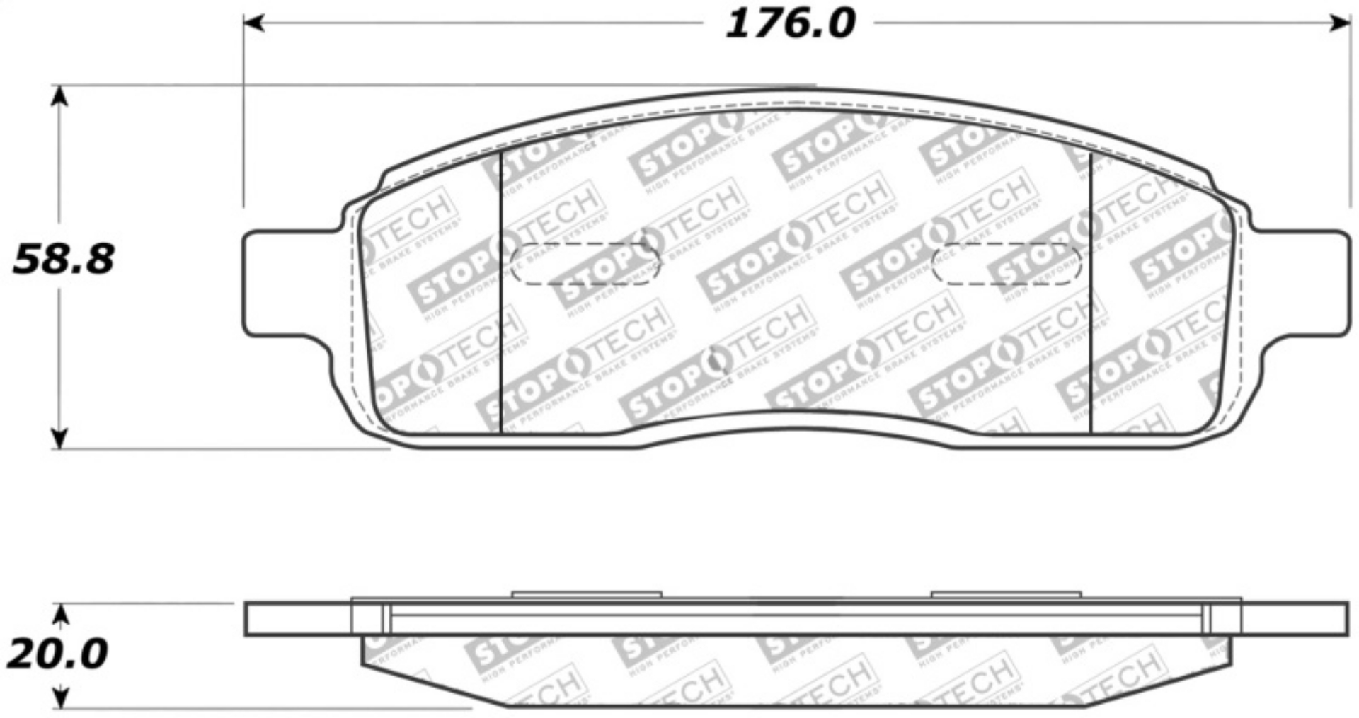 Picture of StopTech Street Touring 04-08 Ford F-150 - Lincoln Mark LT Front Brake Pads