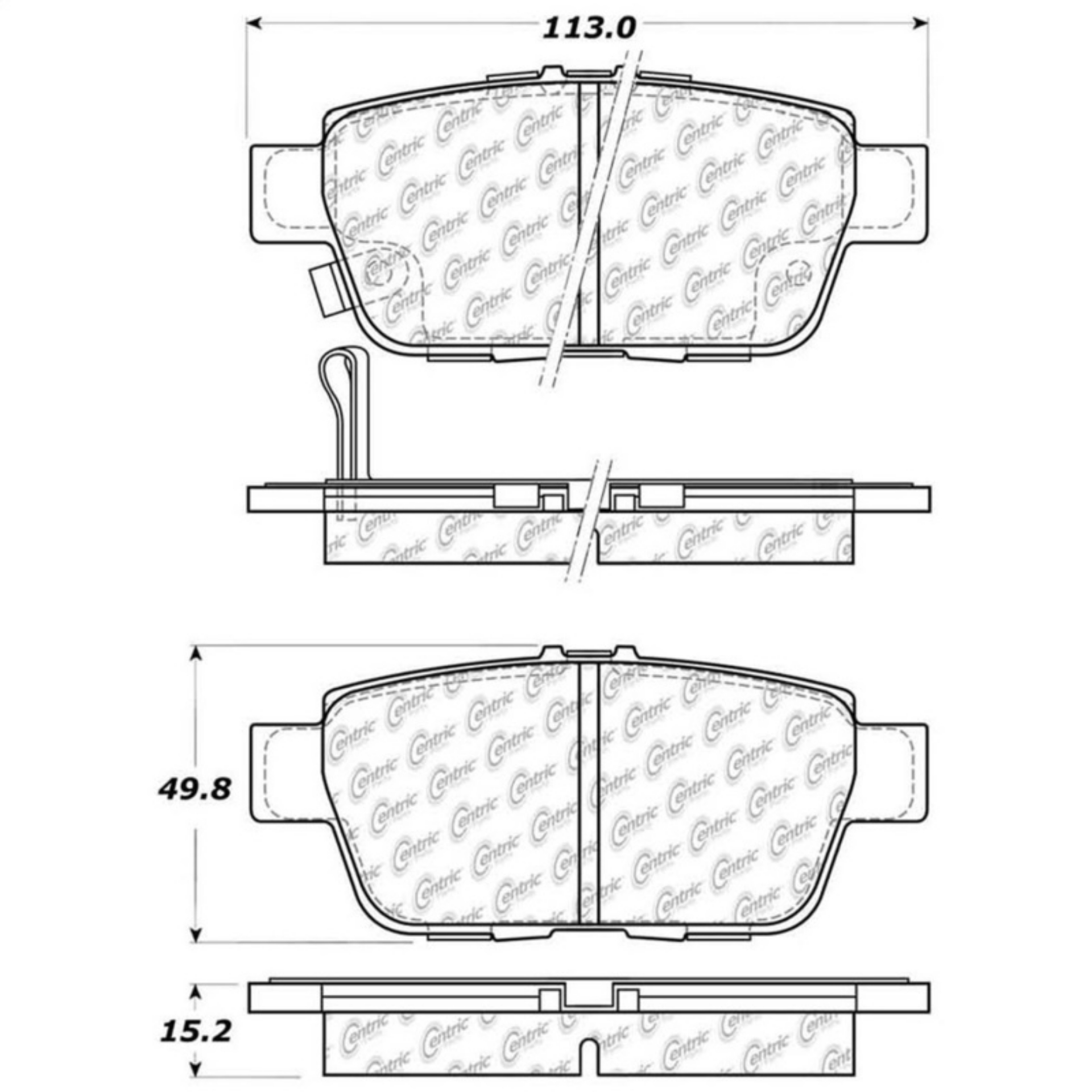 Picture of StopTech Street Touring 06-13 Honda Ridgeline - Acura TL Rear Brake Pads