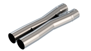Picture of Borla 2-75in Universal X-Pipe 3-66in Inlet Centerline 4-05in Outlet Centerline 26-98in OAL