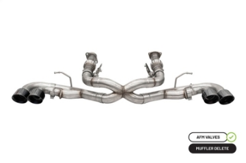 Picture of Corsa 20-25 Corvette C8 3in Xtreme Cat-Back Exhaust 4-5in Blk Quad Tips - Integrates stock AFM Valve