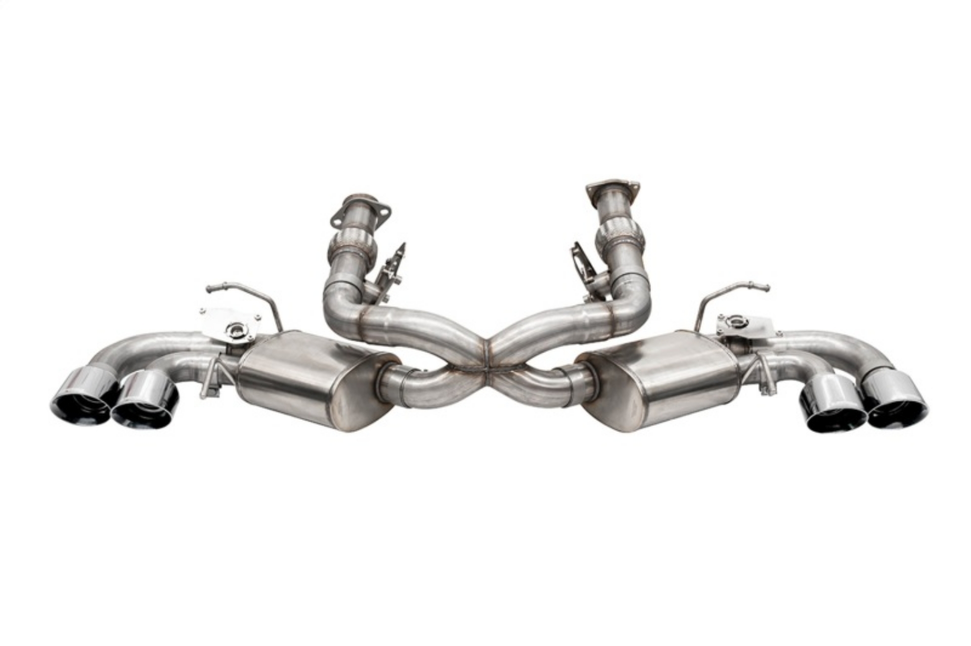 Picture of Corsa 20-25 Corvette C8 3in Valved Cat-Back 4-5in Pol Quad Tips Fits Factory Perf Exhaust DeletesAFM