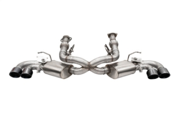 Picture of Corsa 20-25 Corvette C8 3in Valved Cat-Back 4-5in Blk Quad Tips Fits Factory Perf Exhaust DeletesAFM