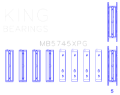 Picture of King Subaru FA20 FB20 - Size STD Performance Tri-Metal Main Bearing Set