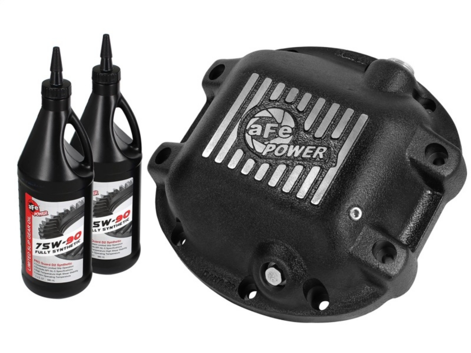 Picture of aFe Power Differential Cover Machined Fins 97-15 Jeep Dana 30 w- 75W-90 Gear Oil 2 QT