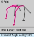 Picture of Cusco Roll Cage 6 Points w- Side Bar 2016+ Mazda Miata ND5RC - Steel S-O - No Cancel