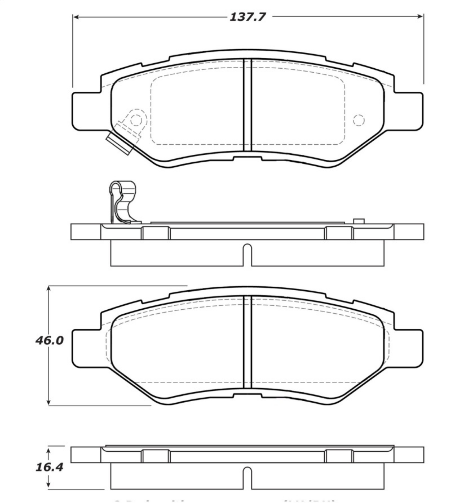 Picture of StopTech Performance Rear Brake Pads 08-13 Chevy Camaro