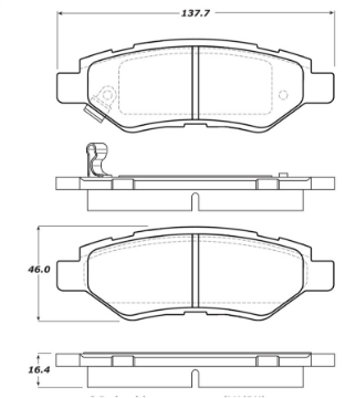 Picture of StopTech Performance Rear Brake Pads 08-13 Chevy Camaro