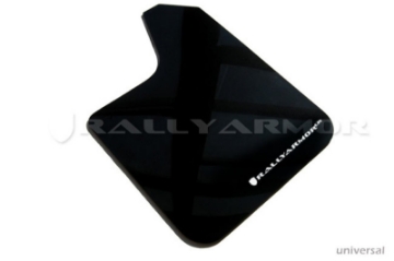 Picture of Rally Armor Universal Fit No Hardware Black UR Mud Flap w- White Logo