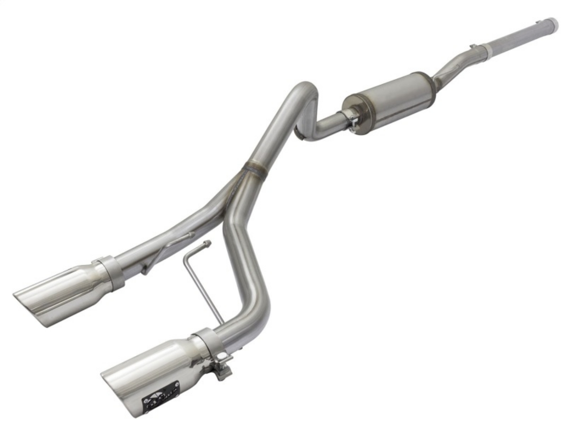 Picture of aFe Rebel Series CB 2-5in Dual Center Exit SS Exhaust w- Polish Tip 07-15 Jeep Wrangler 3-6L-3-8L V6