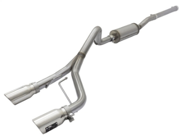 Picture of aFe Rebel Series CB 2-5in Dual Center Exit SS Exhaust w- Polish Tip 07-15 Jeep Wrangler 3-6L-3-8L V6