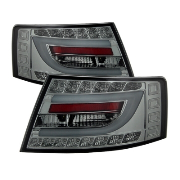 Picture of Spyder Audi A6 05-08 4Dr Sedan Only Light Bar LED Tail Lights Smke ALT-YD-AA605V2-LBLED-SM
