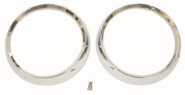 Picture of Omix Headlight Bezel Set Chrome 72-86 Jeep CJ Models