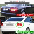 Picture of Spyder Audi A6 05-08 4Dr Sedan not fit Quattro Light Bar LED Tail Lights Blk ALT-YD-AA605-LBLED-BK