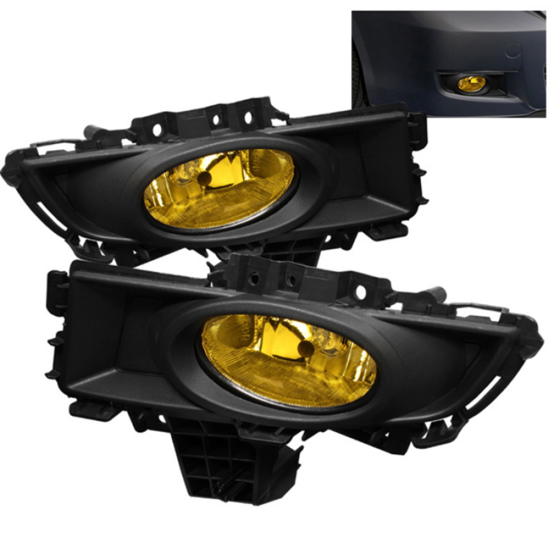 Picture of Spyder Mazda 3 07-08 4Dr OEM Fog Lights Wont Fit Sports-Gt Or Htchbckw-swch Yellow FL-CL-MAZ307-Y