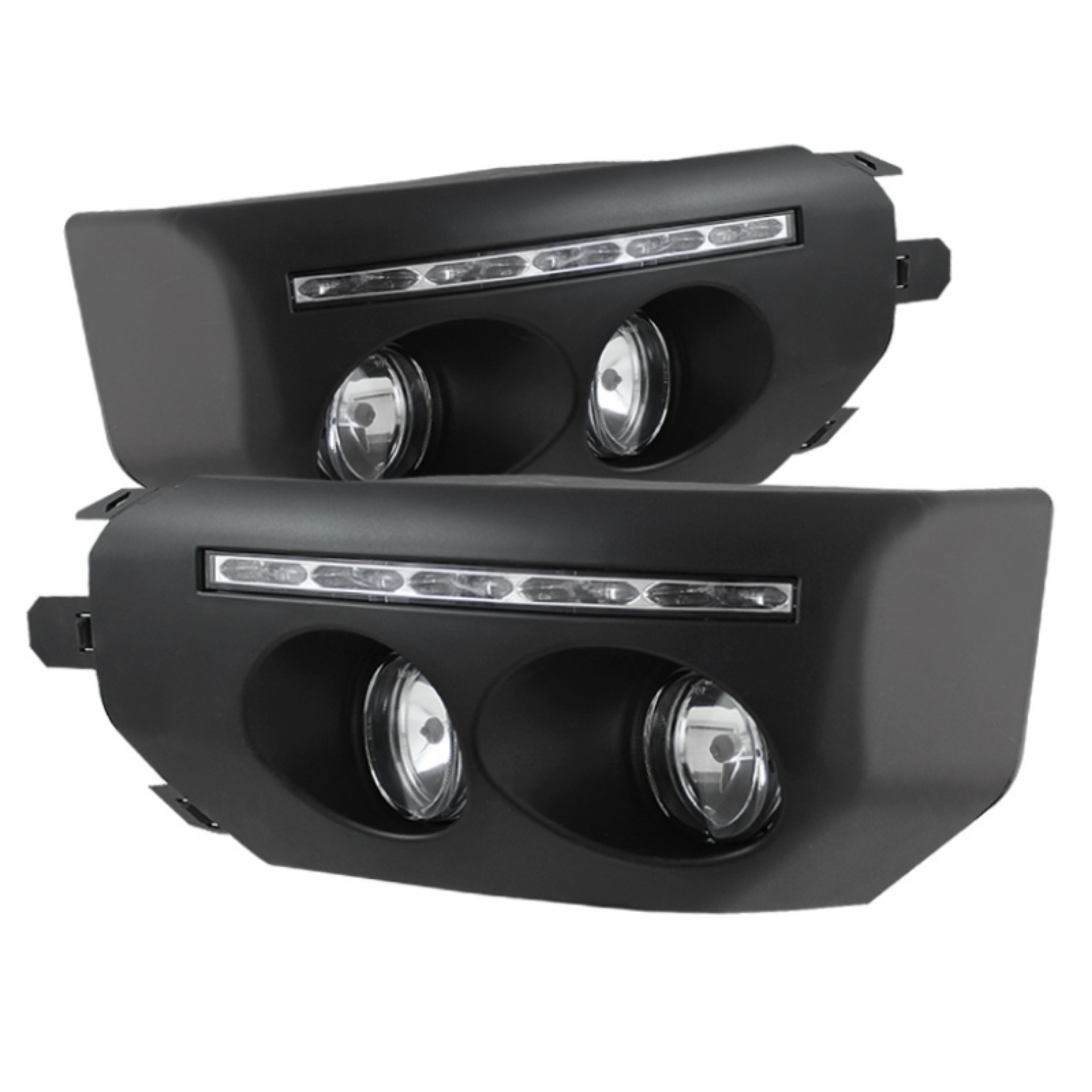 Picture of Spyder Toyota FJ Cruiser 07-14 Fog Lights With LED Daytime Running Lights w-swch Blk FL-DRL-TFJ07-BK