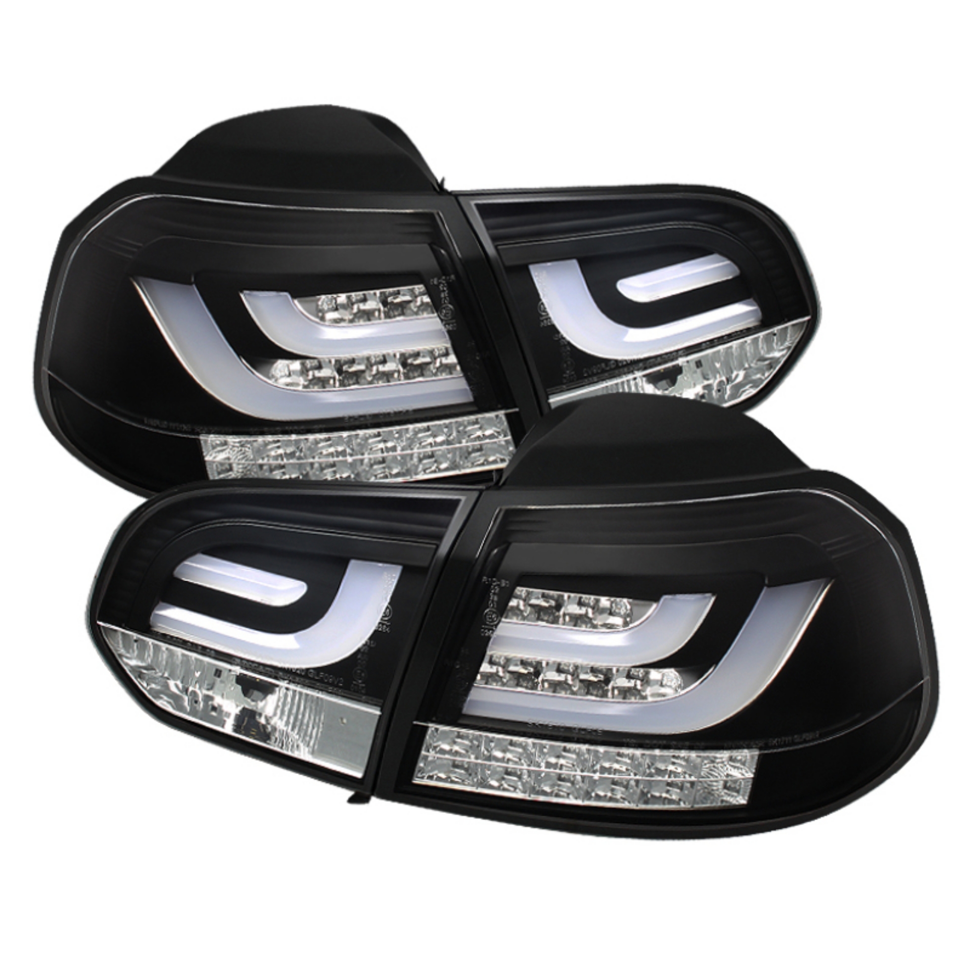 Picture of Spyder Volkswagen Golf-GTI 10-13 G2 Type With Light Bar LED Tail Lights Black ALT-YD-VG10-LED-G2-BK
