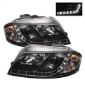 Picture of Spyder Audi A3 06-08 Projector Headlights Halogen Model Only - DRL Black PRO-YD-AA306-DRL-BK