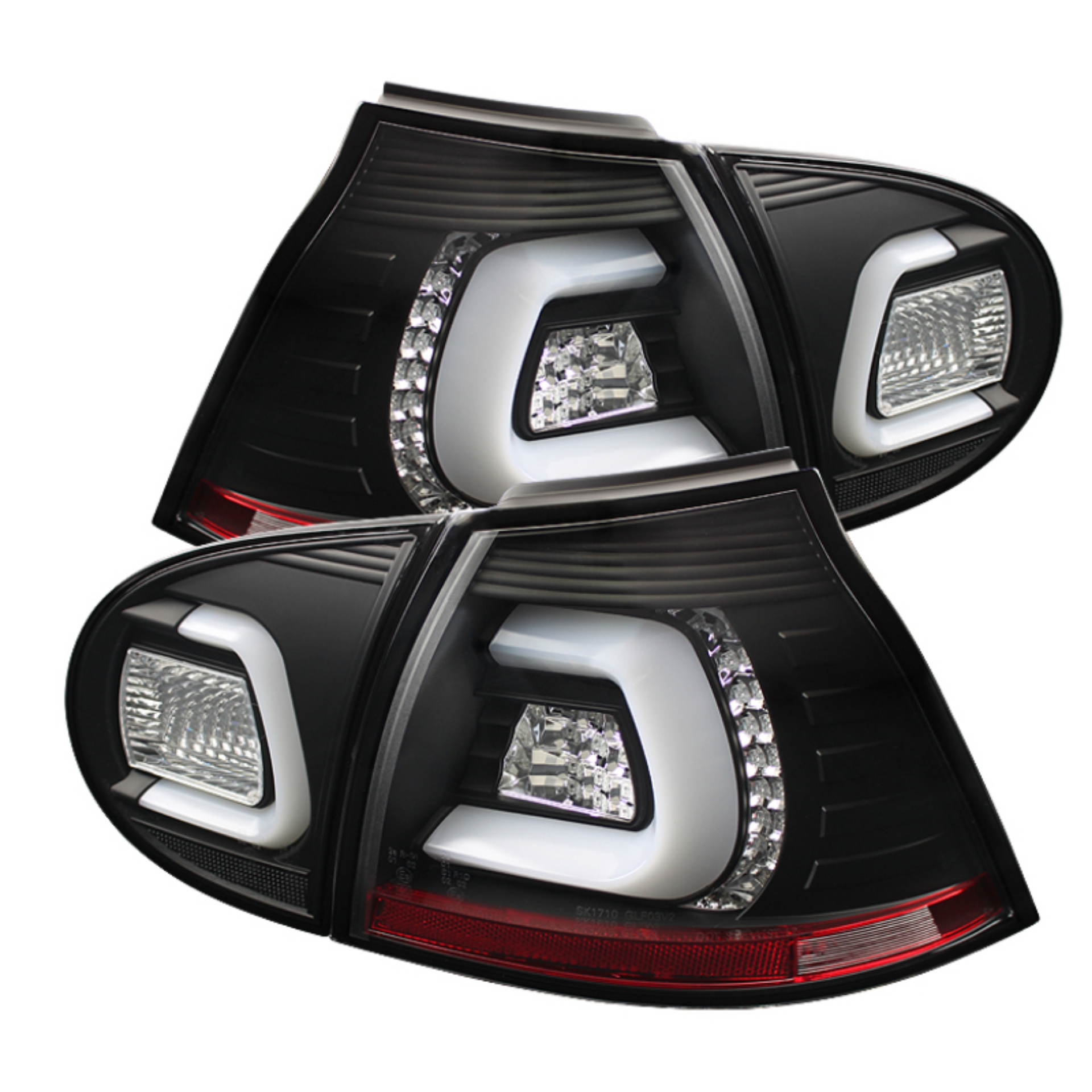 Picture of Spyder Volkswagen Golf V 06-09 LED TURN SIGNAL LED Tail Lights Black ALT-YD-VG03-LED-BK