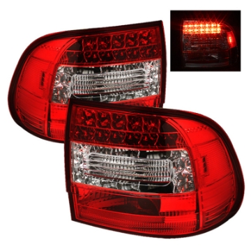 Picture of Spyder Porsche Cayenne 03-07 LED Tail Lights Red Clear ALT-YD-PCAY03-LED-RC