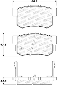 Picture of StopTech Sport Performance 97-02 Honda Accord Rear Brake Pads