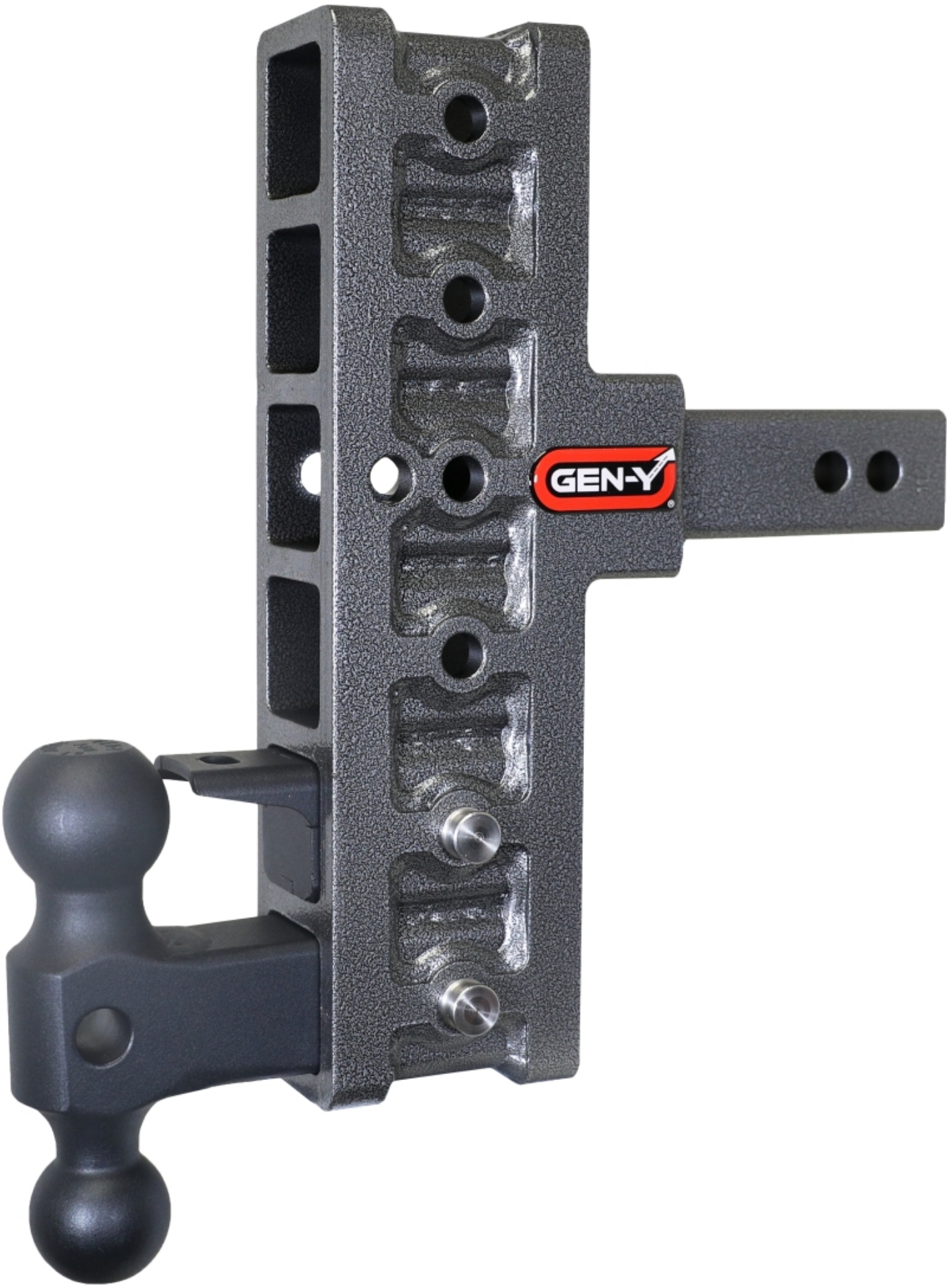 Picture of Gen-Y Mega Duty 2in Shank 7-5in Offset Drop 10K Hitch w-GH-031 Dual-Ball-GH-032 Pintle Lock