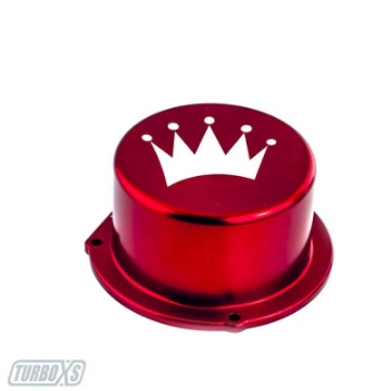 Picture of Turbo XS 15-16 Subaru WRX Billet Aluminum Vacuum Pump Cover - Red