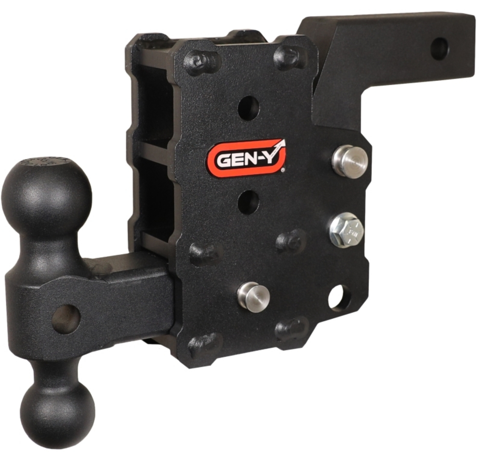 Picture of Gen-Y Phantom Flip 2in Shank 6in Drop 1-2K TW 12K Hitch w-GH-044 Dual-Ball Mount