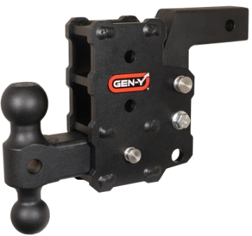 Picture of Gen-Y Phantom Flip 2in Shank 6in Drop 1-2K TW 12K Hitch w-GH-044 Dual-Ball Mount