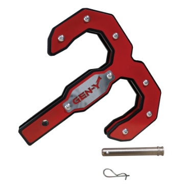 Picture of Gen-Y Hulk 2-0 16K Tow Hook 2in Shank w-GH-099 Pin-GH-011 Clip - Black-Red