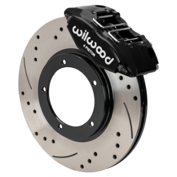 Picture of Wilwood 69-74 Porsche 911 Front Powerlite Brake Kit 3in MT Drilled & Slotted - Black