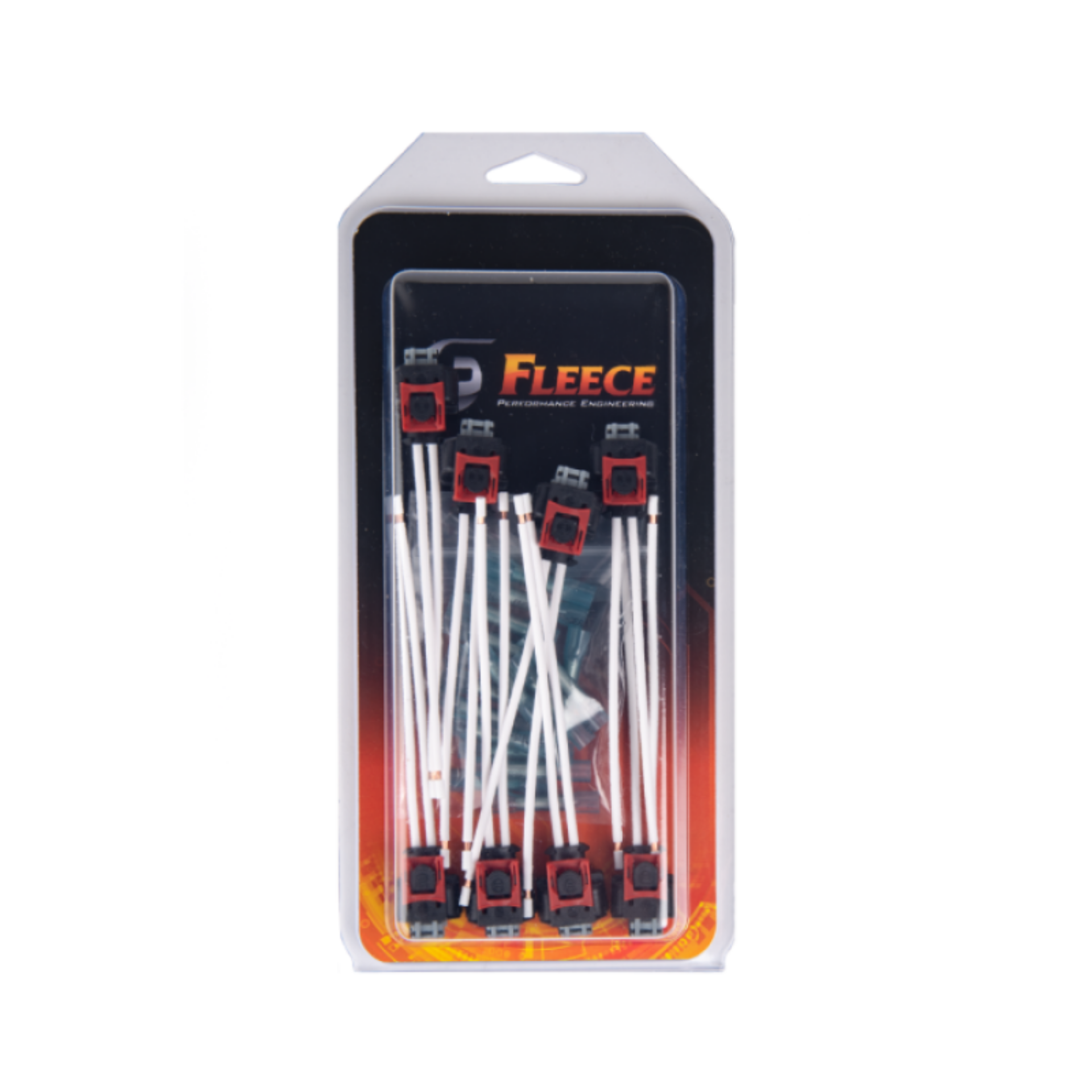 Picture of Fleece Performance 17-22 GM 2500-3500 Duramax Replacement Fuel Injector Connector w-Pigtail 8 Pack