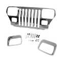 Picture of Omix Chrome Grille Overlay 87-95 Jeep Wrangler YJ