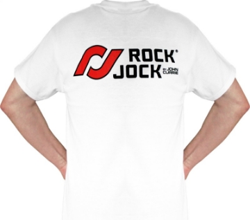 Picture of RockJock T-Shirt w- Logos Front and Back White Small