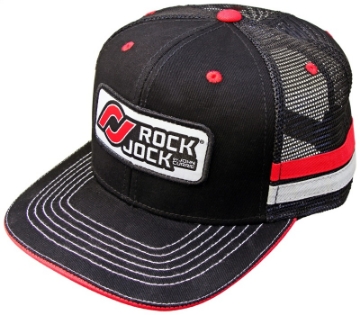 Picture of RockJock Retro Hat w- Stripes and Patch- Mesh Back Adjustable