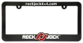 Picture of RockJock License Plate Frame Black Plastic w- Red and White