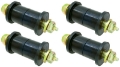 Picture of RockJock YJ Leaf Spring Main Eye Bushing Kit w- Urethane Bushings Greasable Hardware Set of 4