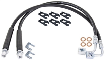 Picture of RockJock JT Gladiator Brake Hose Kit Rear w- Hoses Frame Clips Copper Washers ABS Wire Clips Pair
