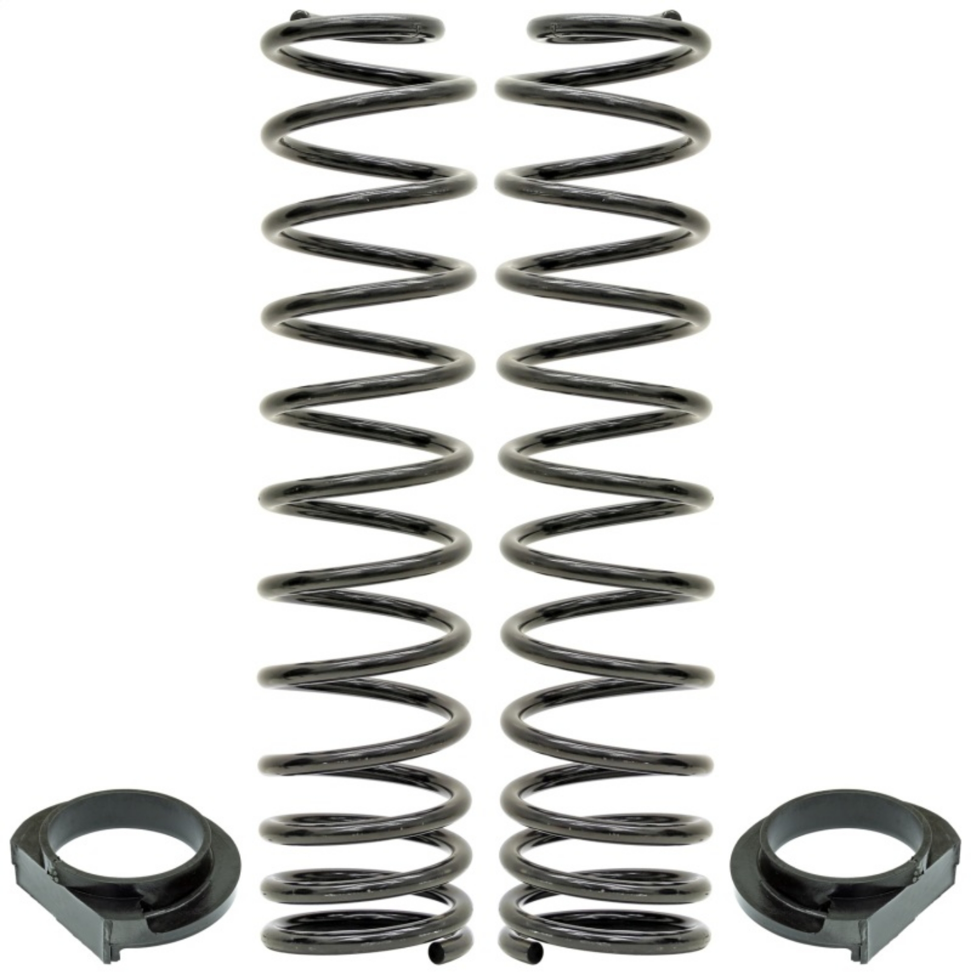 Picture of RockJock JL Front Coil Springs 4in Lift w- Urethane Isolators Pair